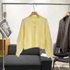 Cárdigan de punto holgado recto largo de manga larga con botones y cuello redondo de estilo minimalista, chaqueta suéter simple casual de color liso para ir al trabajo