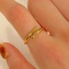 Anillo de acero de titanio con textura suave, estilo retro, de moda transfronteriza francesa, resistente a la decoloración, para niñas, con hardware para el dedo, anillo de cola