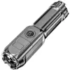 Linterna Popular de Alto Brillo Transfronteriza Recargable por USB Zoom Telescópico Gran Luz de Inundación Portátil Lámpara de Iluminación de Emergencia para Exteriores