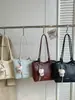 Bolso tipo cubo con patrón tejido de moda, bolso cruzado único y moderno, estilo coreano, elegante para el trabajo y los desplazamientos, bolso de mano casual