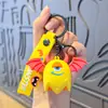 Llavero luminoso de Halloween con forma de alborotador, bonito accesorio para bolso, hebilla colgante con borde cruzado, llavero de linterna de calabaza, regalo
