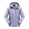 Ropa de asalto para exteriores con estampado tres en uno, forro de terciopelo de zorro plateado, ropa de montañismo para otoño e invierno, abrigo impermeable y a prueba de viento para parejas