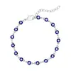Popular Europeu e Americano Olho do Diabo Pulseira de Prata Pulseira Redonda Olho Mágico Azul Pulseira do Olho Gordo Pulseira para Meninas