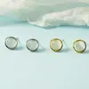Aretes de Piedra Ojo de Gato, Diseño Estilo Coreano, Aretes de Aro Nicho para Mujer, Gama Alta, Aretes Elegantes y con Estilo, Aretes de Gama Alta