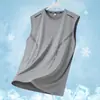Colete Esportivo Casual de Verão Masculino com Gola Redonda, Camisa de Basquete para Jovens Estudantes de Verão, Camiseta Absorvente de Suor, Top Sem Mangas
