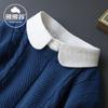 Cuello Falso de Algodón Temperamento Base para Mujer Sin Mangas Exterior Chaleco Suéter Abrigo con Cuello Falso Cuello Económico