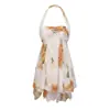 Moda Femenina Amazon Europea y Americana Nueva Verano 2026 Sexy Escote Halter Espalda Descubierta Estampado Vestido Corto de Vacaciones