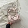 Bolsa de Mão Plissada Feminina Moda Transfronteiriça 2026 Nova Estampa Floral Bolsa de Ombro Moda Bolsa de Ombro Transversal