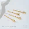 Accesorios para Aretes al por Mayor Chapado en Oro de 14K Lava Líquida Colgante Largo Charms para Aretes DIY Piezas de Joyería