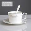 Juego de Taza de Café de Cerámica Pintada a Mano Oro Taza y Platillo Británico Hotel Europeo Americano Taza para Café Leche Té Se Puede Agregar Logo