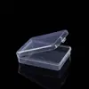 Esponja para Lavado Facial, Esponja para Polvos, Caja de Almacenamiento para Pestañas, Caja Vacía Rectangular de PP Transparente, Caja de Plástico con Tapa Abatible, Caja de Almacenamiento de Belleza, Almacenamiento