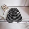Pantalones deportivos holgados de terciopelo de una pieza para niños, pantalones sencillos de otoño e invierno con rayas en la pierna, pantalones forrados de polar para bebés.