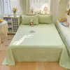 2026 Nuevo Estilo Gasa Arrugada Algodón Lavado Sábana Funda de Almohada Cama Individual Juego de Tres Piezas