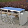 Mesas y Sillas Plegables Portátiles para Ferias Comerciales, Mesas Plegables Grandes para Stands, Mesas de Manicura, Adecuadas para Ocio al Aire Libre y Jardines