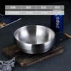 Tazón de Acero Inoxidable de Doble Capa para Fideos Fríos Estilo Coreano Dorado Cibernético Celebrado Polvo de Caracol Corea del Sur Fideos de Arroz Mixtos Aislado del Calor Tazón Grande para Sopa de Arroz Mixto