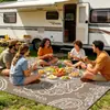 Atacado do Fabricante 3X 4m PP Cor de Café Resistente ao Desgaste Tapete de Piquenique para Exterior Impermeável Antiderrapante Lavável Tapete para Trailer Praia