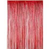 1* Cortina de Gota de Chuva Brilhante de 2m com Franja Rosa Dourada para Casamento, Festa de Aniversário, Decoração de Fundo de Porta, Fita