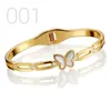 Pulsera Cruzada Europea y Americana para Mujer de Acero Inoxidable con Mariposa Electrochapada, Color Dorado, Joyería Ecológica que no se decolora, Pulsera de Acero de Titanio