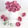 Flor Rosa Peônia Austin Simulada Salão de Casamento Parede de Flores Arranjo de Flores Vaso de Flores Arranjo de Flores Mesa de Jantar Posicionamento no Prato
