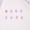 Decoraciones para uñas de arte de uñas de colores mixtos con dibujos de flores mini transparentes y gatitos, pequeños accesorios DIY de resina 3D, accesorios de uñas ponibles