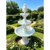 Fuente de agua corriente estilo europeo, patio jardín exterior, estanque de peces, elemento acuático, decoración de paisaje, adorno de boda, pozo de los deseos