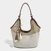 Bolso Tote de Gran Capacidad Tejido a Mano Estilo Nuevo, Bolso de Paja para Vacaciones en la Playa, Bolso de Mano al Hombro, Bolso Cruzado para Debajo del Brazo
