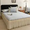 2026 Nuevo Modelo Tipo Pe-Like Enfriamiento Jacquard Falda de Cama Estilo Colchoneta Refrigerante Juego de Tres Piezas Colcha de Verano Colchoneta Refrigerante Juego de Cuatro Piezas Lavable a Máquina Aire Acondicionado