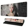 Menina de Jornal Mouse Pad Espesso Extra Grande Borda com Travamento de Precisão Mouse Pad de Teclado de Computador Bidimensional Mouse Pad Personalizado