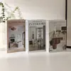 Livro falso dobrável moderno estilo INS inglês ornamento de livro de simulação decoração suave nórdica decoração de casa livro design criativo