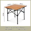 Mesa Plegable de Acero al Carbono para Exteriores Mesa de Picnic para Acampar Mesa Portátil de Acero de Titanio Mesa Plegable Tipo Huevo Set de Mesa Ajustable para Exportación Mesa para Barbacoa