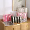 Bolsa cosmética de rayas portátil Color Phnom Penh Bolso de mano Mini bolsa portátil para almacenamiento de cosméticos Impermeable Bolso para mujer
