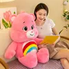 Explosões transfronteiriças boneca urso arco-íris carebears tie-dye boneca urso colorida boneca infantil fabricantes atacado