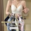 Top de Tubo Cruzado Hermoso con Copas Fijas y Almohadilla en el Pecho Chaleco Camisola para Mujeres de Verano