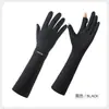 Guantes de Protección Solar para Hombres y Mujeres en Verano, Anti-UV, Ciclismo al Aire Libre, Conducir, Transpirables, Antideslizantes, Pantalla Táctil, Mangas de Seda Helada, Longitud Extendida