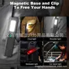 Luz de Trabajo Multifuncional Cob para Reparación de Automóviles, Luz Led Magnética, Linterna Mini de Luz Fuerte, Luz Portátil con Clip y Función Estroboscópica
