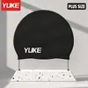 Gorro de Natación Adulto Hombres Mujeres Impermeable de Silicona Cómodo para Cabello Largo Protección de Orejas Gorro de Natación Talla Grande No Aprieta