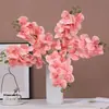 Orquídea de Seda Artificial de Alta Gama de 8 Cabezas, Guía de Camino para Bodas en Salón de Banquetes, Decoración Especial para Hotel, Venta al por Mayor de Flores Artificiales