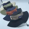 Sombrero de Verano Transfronterizo Sombrero de Cuenca Europeo y Americano Transfronterizo Secado Rápido Sombrero de Pescador Parasol y Sombrero de Protección Solar para Exteriores Sombrero de Color Retro Combinado de Ala Ancha