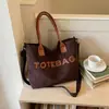 Bolso Casual Transfronterizo, Bolso de Moda y Versátil, Nuevo Estilo Primavera 2026, Bolso Tote Grande de Hombro Cruzado Simple para Mujer