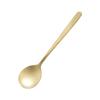 Colher de Aço Inoxidável 304 com Cabo Longo Colher Dourada Coreana para Misturar Arroz Colher de Arroz Anti-Queda Doméstica Colher para Sobremesa Lanche Restaurante