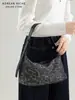 Moda Estilo Japonés y Coreano Diseño Retro Estampado de Leopardo Bolso de Axila Nuevo para Mujer Material de Lona Bolso de Hombro Portátil de Alta Gama