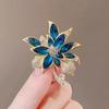 Nueva Entrada Luz de Lujo Flor de Cristal Elegante Broche Marca Grande Moda Ramillete de Moda Pin de Moda Accesorios para Chaqueta para Novias