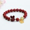 Pulsera de Conejo de Arena Dorada Púrpura Cinabrio de Guan Yu Bolsa de la Suerte Pulsera del Zodiaco Venta al por Mayor de Fábrica Transmisión en Vivo Dropshipping S2121002
