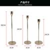 Candelabro de hierro forjado de estilo europeo, tres piezas, adornos ligeros de lujo, decoración de galvanoplastia para bodas, adornos para cenas a la luz de las velas para el hogar