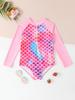 Roupa de banho infantil Meninas Novo Estilo Roupa de banho de manga comprida