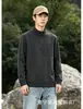 Nueva sudadera Lyocell con cuello alto y media cremallera para hombre y mujer, top fino de forro polar de manga larga casual para otoño e invierno, chaqueta de color liso, ropa de hombre