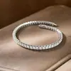 Pulseira Original Nova de Moissanita Toda Banhada a Prata Esterlina 925 Ouro Espesso Toque de Luxo Leve High-End Venda Quente Transfronteiriça Pulseira Atacado