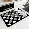 Tapete absorbente para encimera de cocina, tapete de secado de diatomeas suave, tapete de secado de vajilla de escritorio, tapete de mesa lavable, tapete de barra