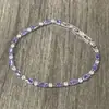 Pulsera de Cristal de Imitación Transfronteriza para Mujer, Pulsera de Moissanita Morada Desgastada, Joyería de Lujo Accesible de Larga Duración, Oro Champagne, Compacta y Elegante