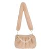 Bolso de Hombro Único Estilo Nuevo 2026, Bolso Tote Plano de Felpa, Bolso Tote de Felpa de Hongo, Bolso Tote Urbano Simple de Felpa Corta